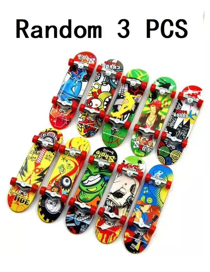 3 PCS Fingerboard Finger Scooter Mini Skateboard Deck Alloy Antistress Tech Bracket Desktop Toys Training Cool Extreme Sport