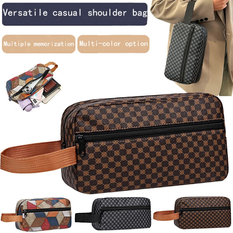 Neutral color tote bag for men and women, suitable for makeup bags and toiletry bags, can be carried by hand or carried as a bag