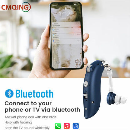 Bluetooth New cheap digit BTE Rechargeable Sound Amplifier Severe Hearing Aid For Deaf People Hearing Aid For The Deaf People