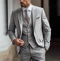 Green Mens Suits Casual 3 Pieces Slim Fit Notch/Peak Lapel Formal Wedding Groom Wear Blazer Tuxedos for Party(Blazer+Pants+Vest)