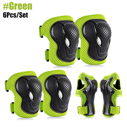 6Pcs/Set Kids/Youth Knee Pad Elbow Pads Guards Protective Gear Set for Roller Skates Cycling BMX Bike Skateboard Inline Skatings