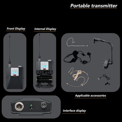 A.CHENG AD4G bodypack head-worn lavalier wireless microphone with UHF long-distance reception and excellent performance