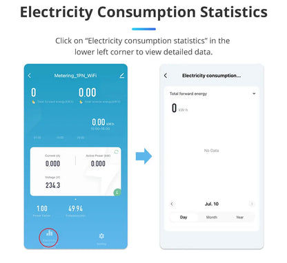 Zemismart Smart Energy Meter Zigbee Monitor Electric Sensor Measure Work with Tuya App Supports Home Assistant via Zigbee2MQTT