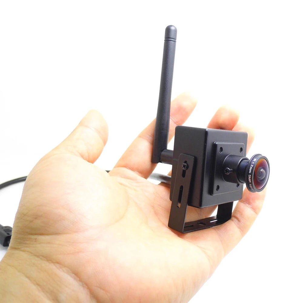 5MP Wifi Mini Kamera Panoramiczna Ip 1080P HD 1.7mm Obiektyw Rybie Oko CCTV Bezpieczeństwo Monitoring Sieciowy Bezprzewodowy Dźwięk Mikro Onvif Mała Kamera