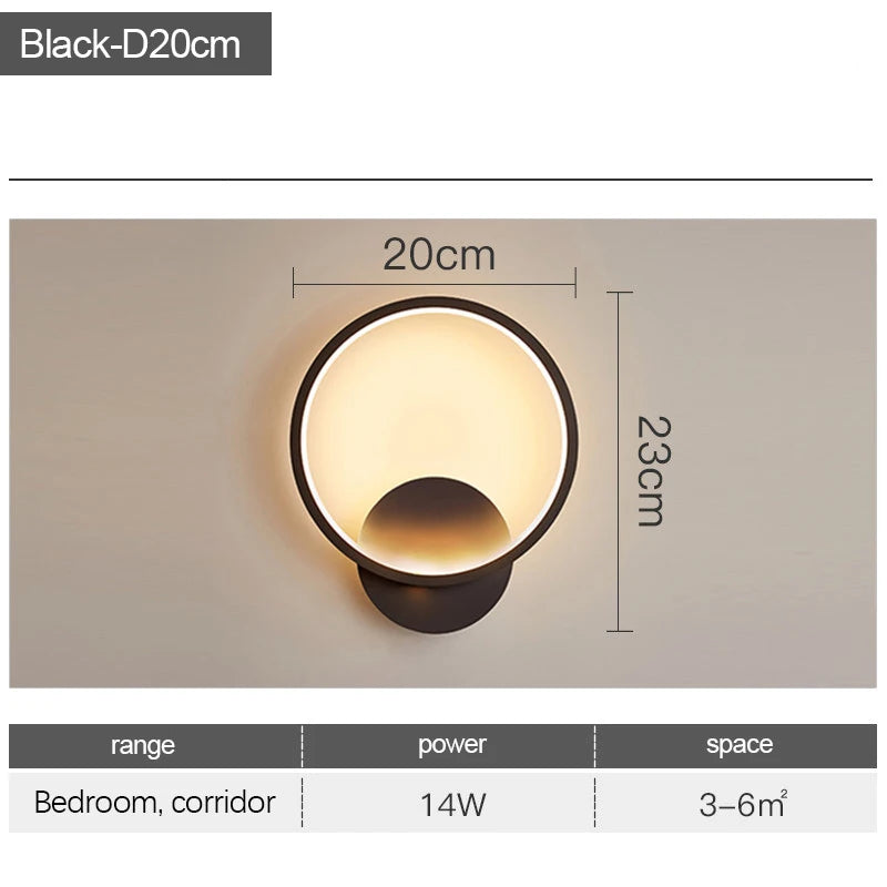 Modern Minimalist Led Ceiling Lamp For Bedroom Black White Design Ring Chandelier Living Room Study Loft Smart Light Fixtures